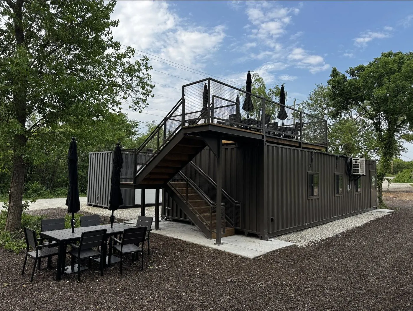 Custom container office expansion build